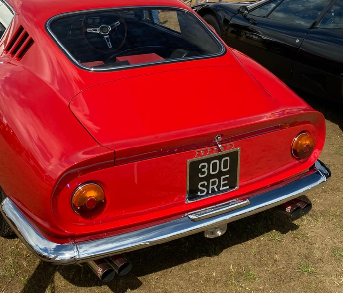 300 SRE private number plate on a Ferrari 275 GTB
