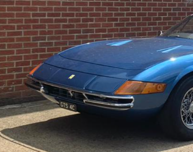 GTS 4C private number plate on a Ferrari 365 GTB/4