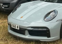666 W spotted on Porsche 911