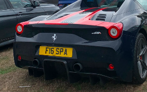 F16 SPA spotted on Ferrari 458