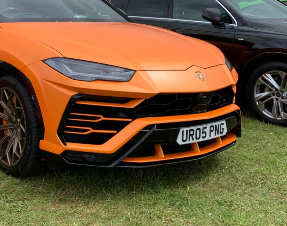 UR05 PNG private number plate on a Lamborghini Urus