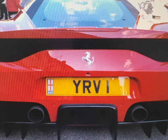 YRV 1 spotted on Ferrari 458