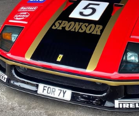 FOR 7Y spotted on Ferrari F40