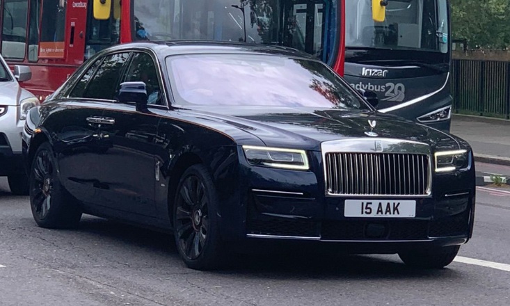 15 AAK spotted on Rolls-Royce Ghost