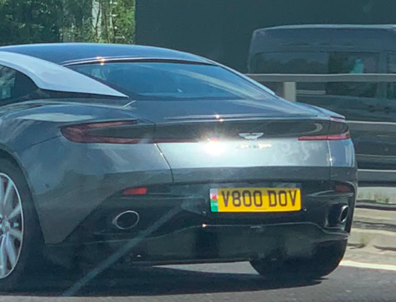 V800 DOV spotted on Aston Martin DB11