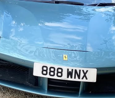 888 WNX spotted on Ferrari 488 Spider