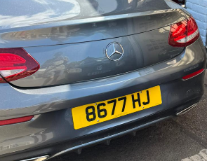 8677 HJ spotted on Mercedes-Benz C-Class