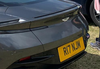 R17 NJM spotted on Aston Martin