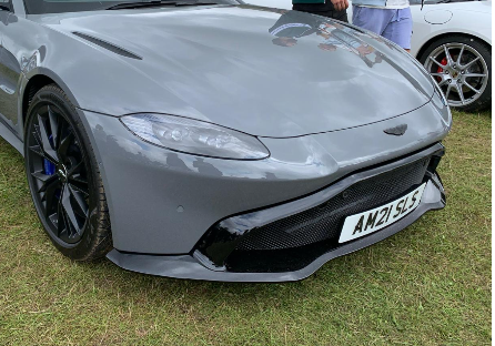 AM21 SLS private number plate on a Aston Martin