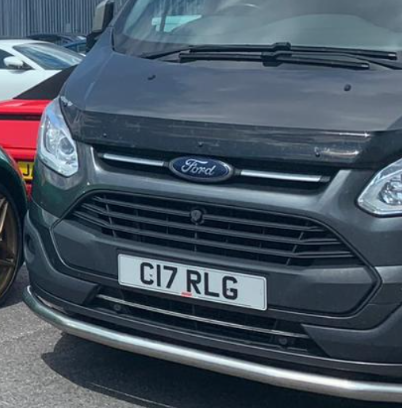 C17 RLG private number plate on a Ford