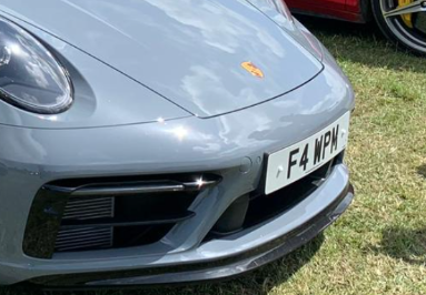 F4 WPM private number plate on a Porsche