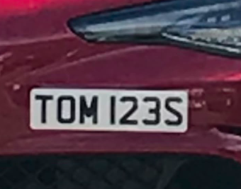 TOM 123S private number plate on a Alfa Romeo Giulia Quadrifoglio, spotted in Richmond