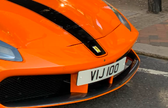 VIJ 100 spotted on Ferrari California