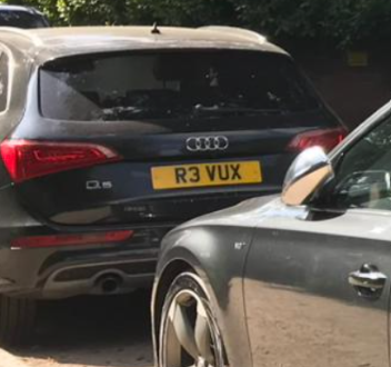R3 VUX private number plate on a Audi Q5