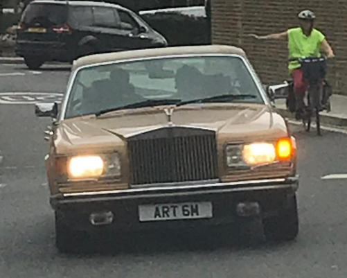 ART 6M private number plate on a Rolls-Royce