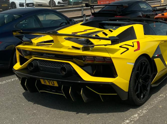 11 YU spotted on Lamborghini Aventador SVJ
