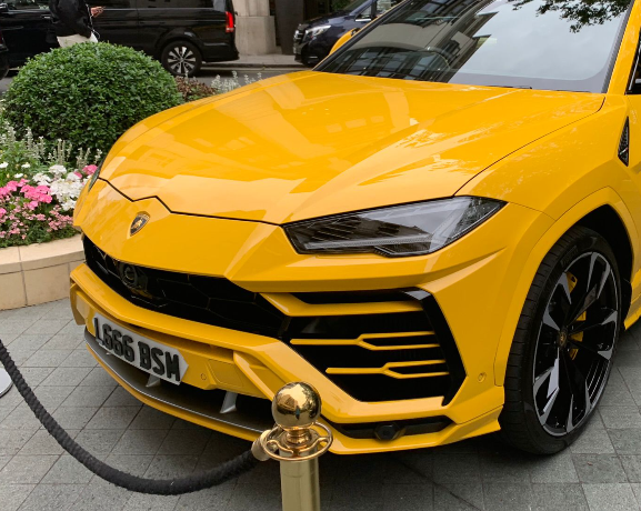 L666 BSM private number plate on a Lamborghini Urus, spotted in London