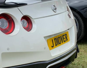 JD10 VER private number plate on a Nissan