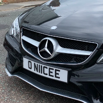 ON11 CEE private number plate on a Mercedes-Benz E-Class, spotted in Richmond