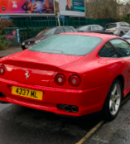 4337 ML private number plate on a Ferrari