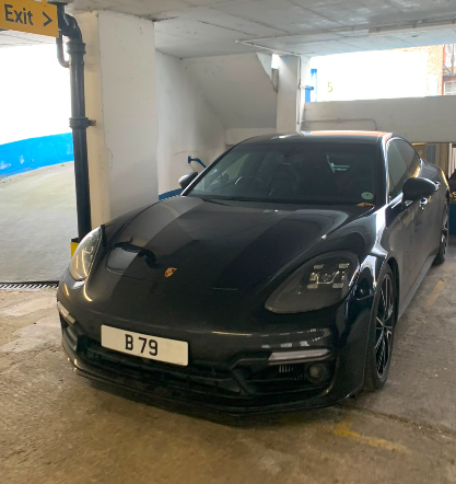 B 79 spotted on Porsche Panamera