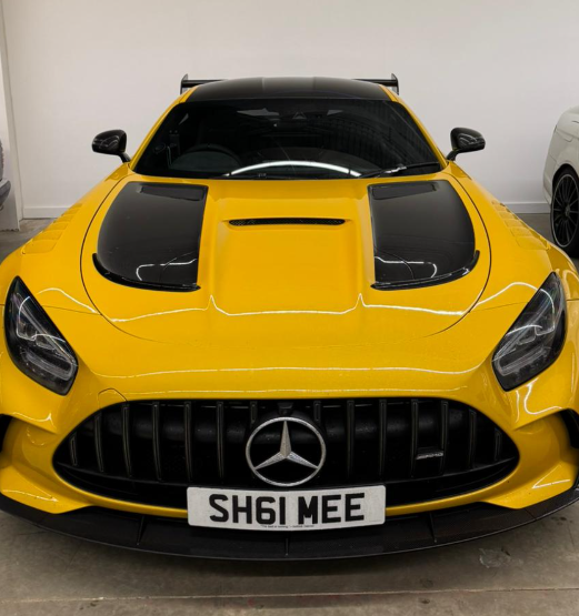 SH61 MEE private number plate on a Mercedes-Benz AMG GT