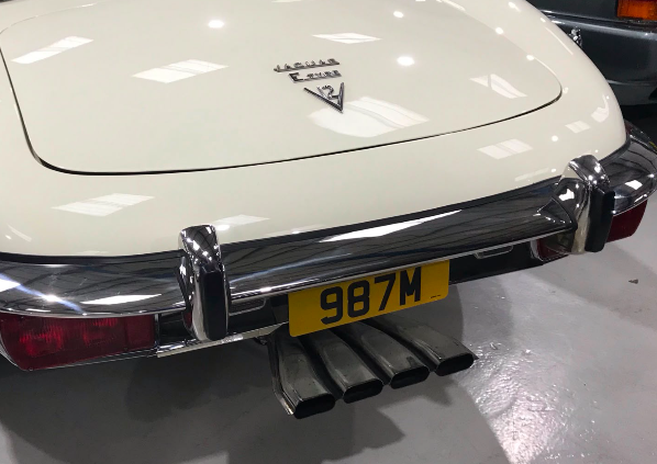 987 M spotted on Jaguar E-Type