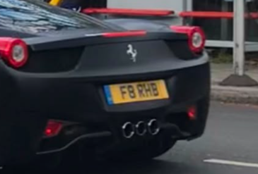 F8 RHB spotted on Ferrari 458