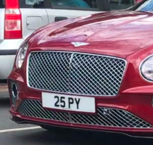 25 PY spotted on Bentley