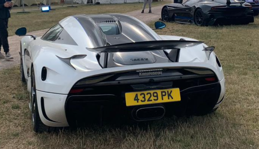 4329 PK private number plate on a Koenigsegg Regera