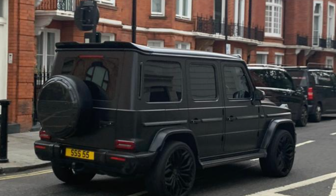 SSS 55 private number plate on a Brabus G-Class, spotted in London