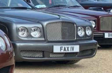FAX 1V spotted on Bentley Brooklands