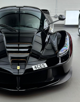 4 CES private number plate on a Ferrari LaFerrari