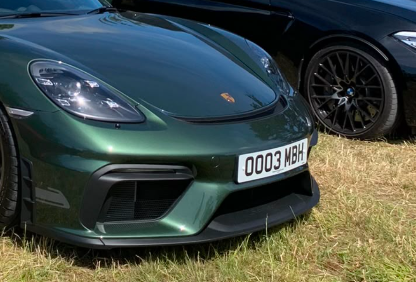 OO03 MBH private number plate on a Porsche