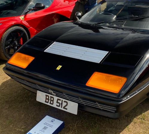 BB 512 private number plate on a Ferrari 512 BB