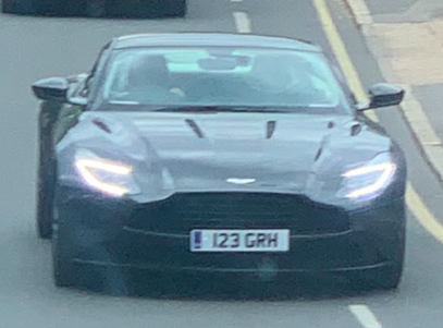 123 GRH spotted on Aston Martin DB11