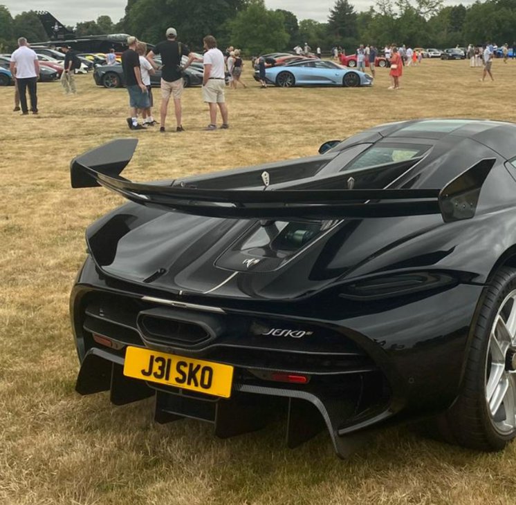 J31 SKO private number plate on a Koenigsegg Jesko
