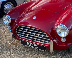 AC 111 private number plate on a AC Ace