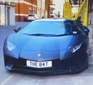 THE 84T spotted on Lamborghini Aventador