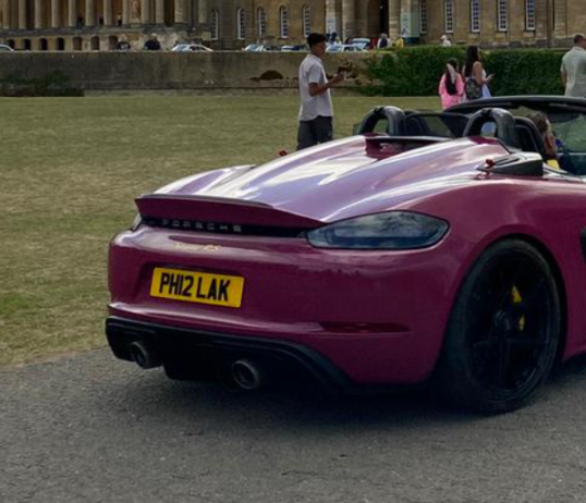 PH12 LAK private number plate on a Porsche 718 Boxster