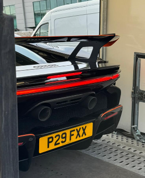 P29 FXX private number plate on a Ferrari SF90