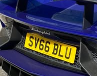 SV66 BLU spotted on Lamborghini Aventador
