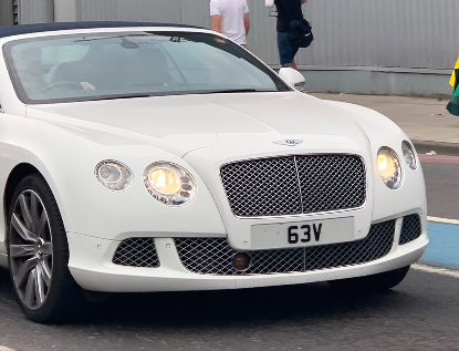 63 V spotted on Bentley Continental GTC