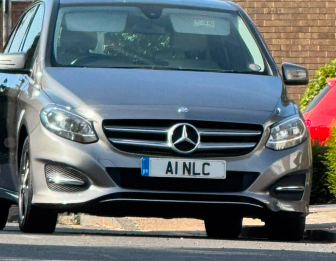 A1 NLC private number plate on a Mercedes-Benz, spotted in Wimbledon
