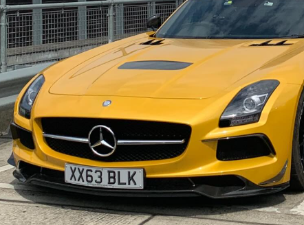 XX63 BLK spotted on Mercedes-Benz SLS AMG