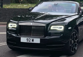 92 W spotted on Rolls-Royce Dawn