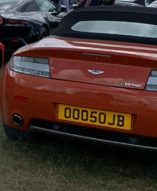 OO05 OJB spotted on Aston Martin