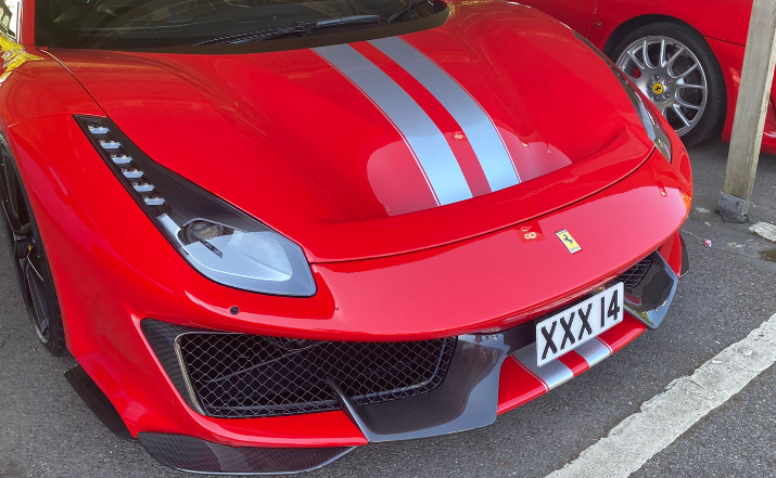 XXX 14 spotted on Ferrari 488 Pista