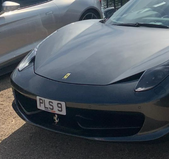 PLS 9 spotted on Ferrari 458