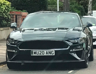 MU20 ANG spotted on Ford Mustang